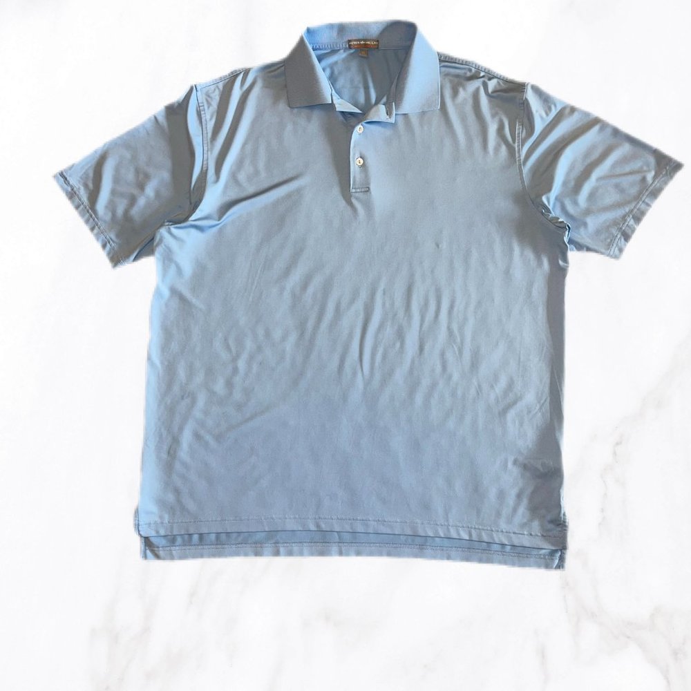 Peter Millar Men's Blue Summer Comfort Performance Polo, Size XL